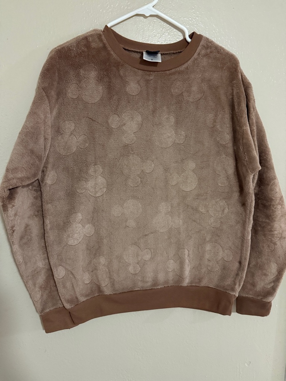 Disney Men's Plush Crewneck Sweatshirt in Brown